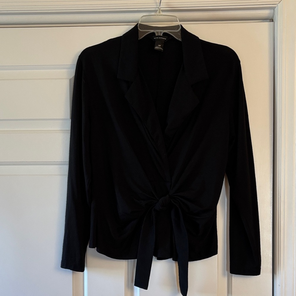 Club Monaco Black Long Sleeve Top